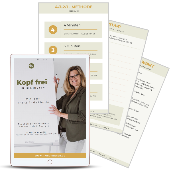 iPad und Arbeitsblätter KOPF FREI